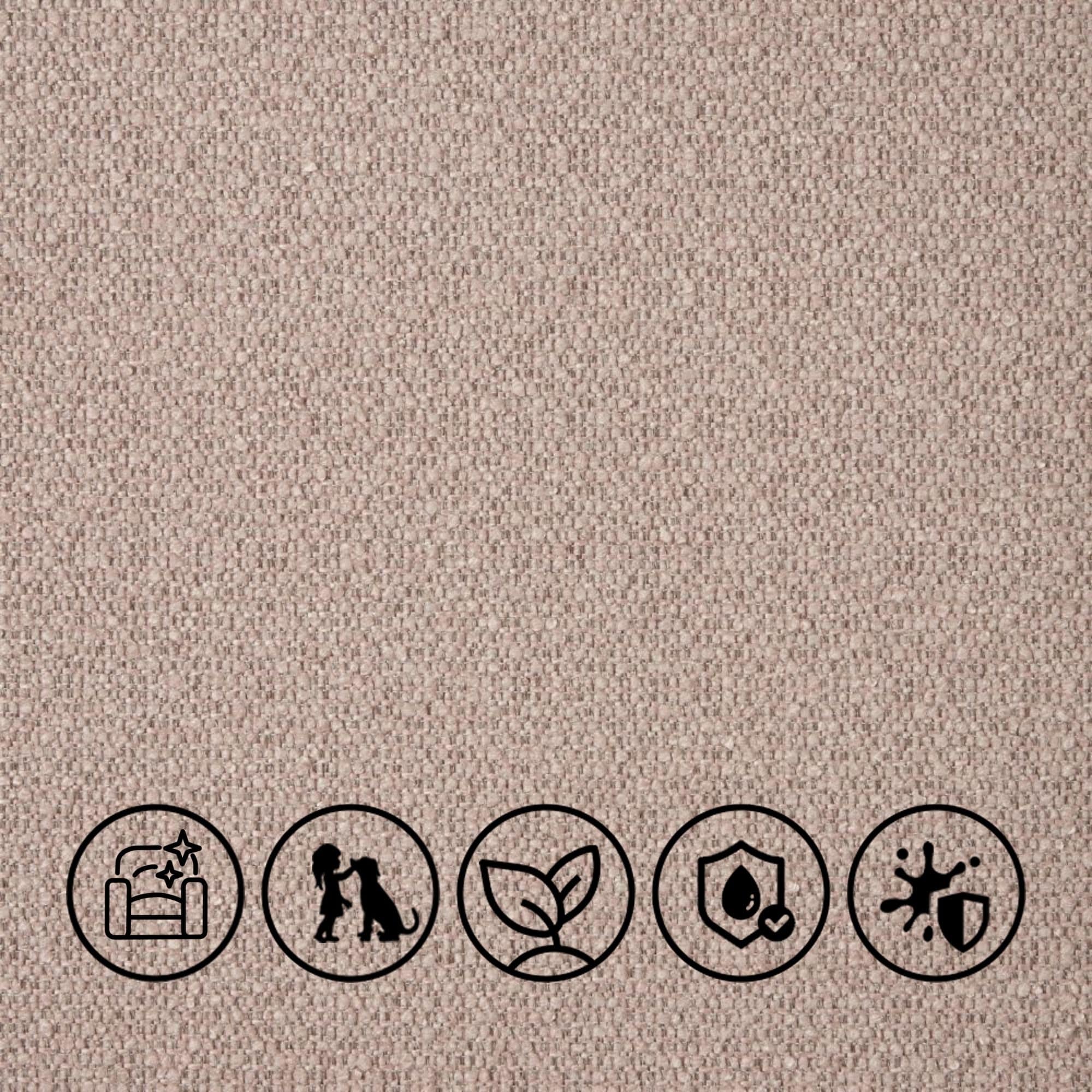 <b>Luxury EasyClean Bouclé</b><p>

<p>EasyCare, Eco Friendly, Family Friendly, Stain Resistant, Waterproof<p>

<b>Composition</b>: 100% Polyester (77% Recycled)<p>

Seattle is a durable, easy-care boucle-like fabric with waterproof and stain-resistant technology, making spills effortless to clean. Its subtle woven pattern adds texture and style, while being environmentally friendly, perfect for family-friendly, practical interiors.